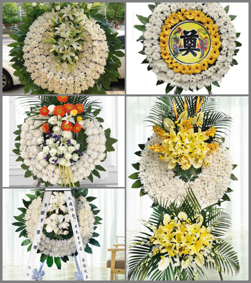 广东梅州市丰顺县潘田镇新东村花圈速递